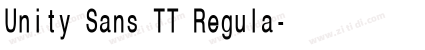 Unity Sans TT Regula字体转换